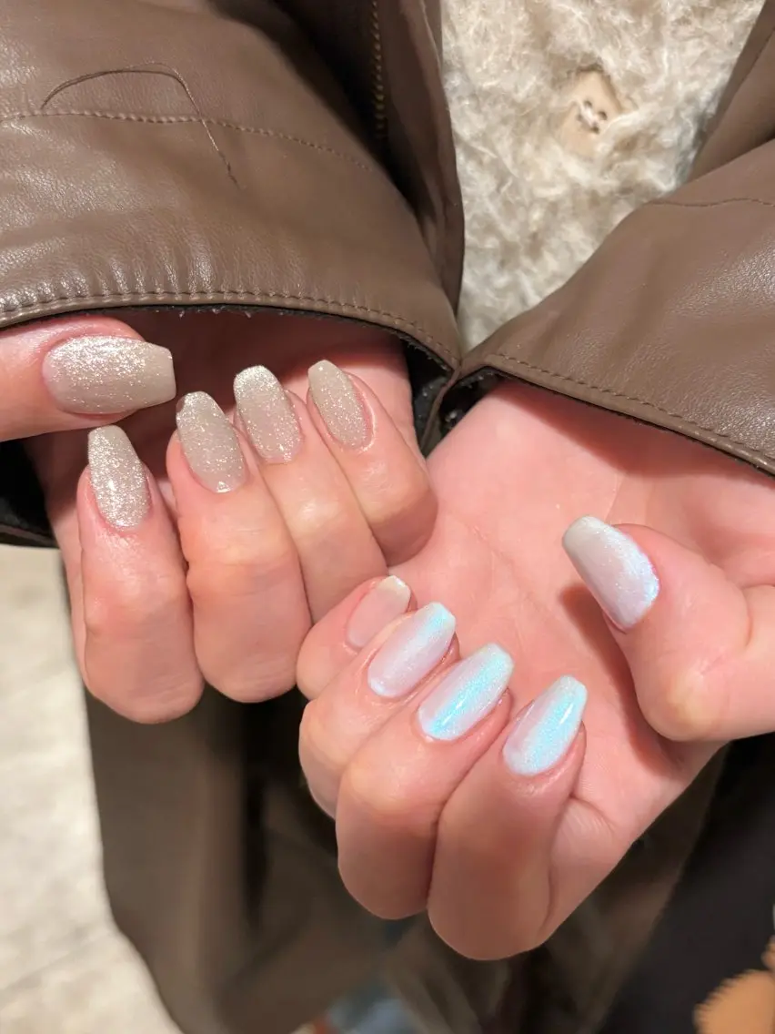 ネイル オーロラネイル マグネットネイル ୨୧ momoka ୨୧のネイルデザイン