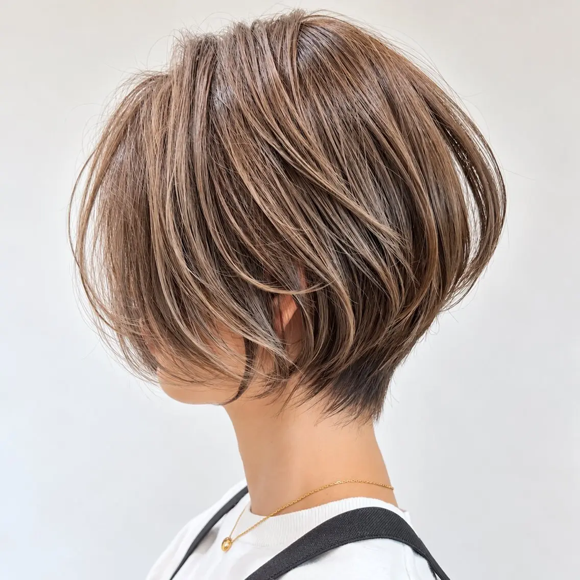 ショート カラー カット ヘアカラー 朝ラク/大人ショート /銀座/若狭真央のヘアスタイル