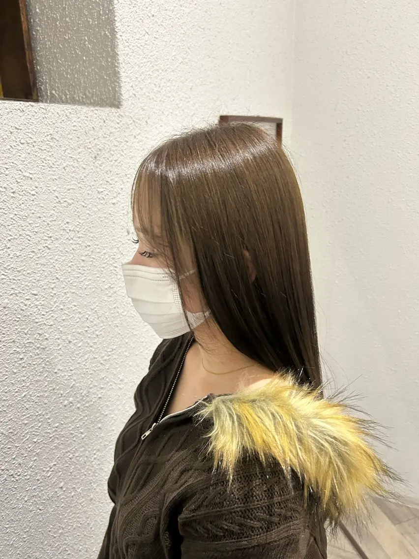 カラー 透明感カラー 竹村 茉優のヘアスタイル