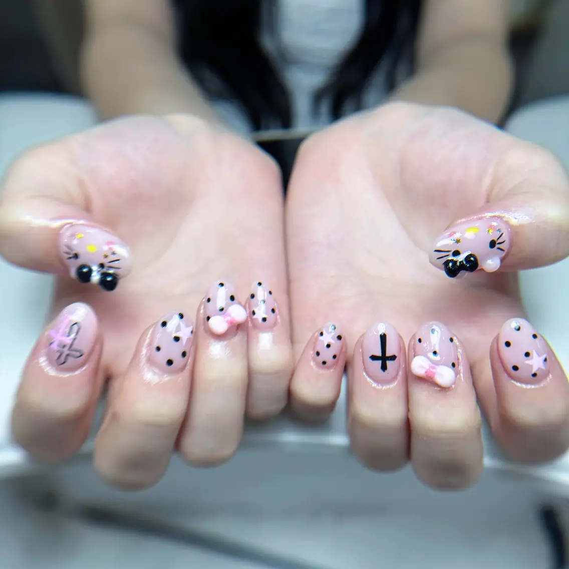 ネイル 長さ出し ジェルネイル オフィスネイル ワンカラーネイル パラジェル Michi Nail Staffのネイルデザイン