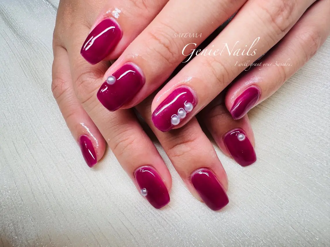 メンズ ネイル アートネイル 長さ出し 氷ネイル・うるうるネイル ロングネイル 持ち込み Genie Nailsのネイルデザイン