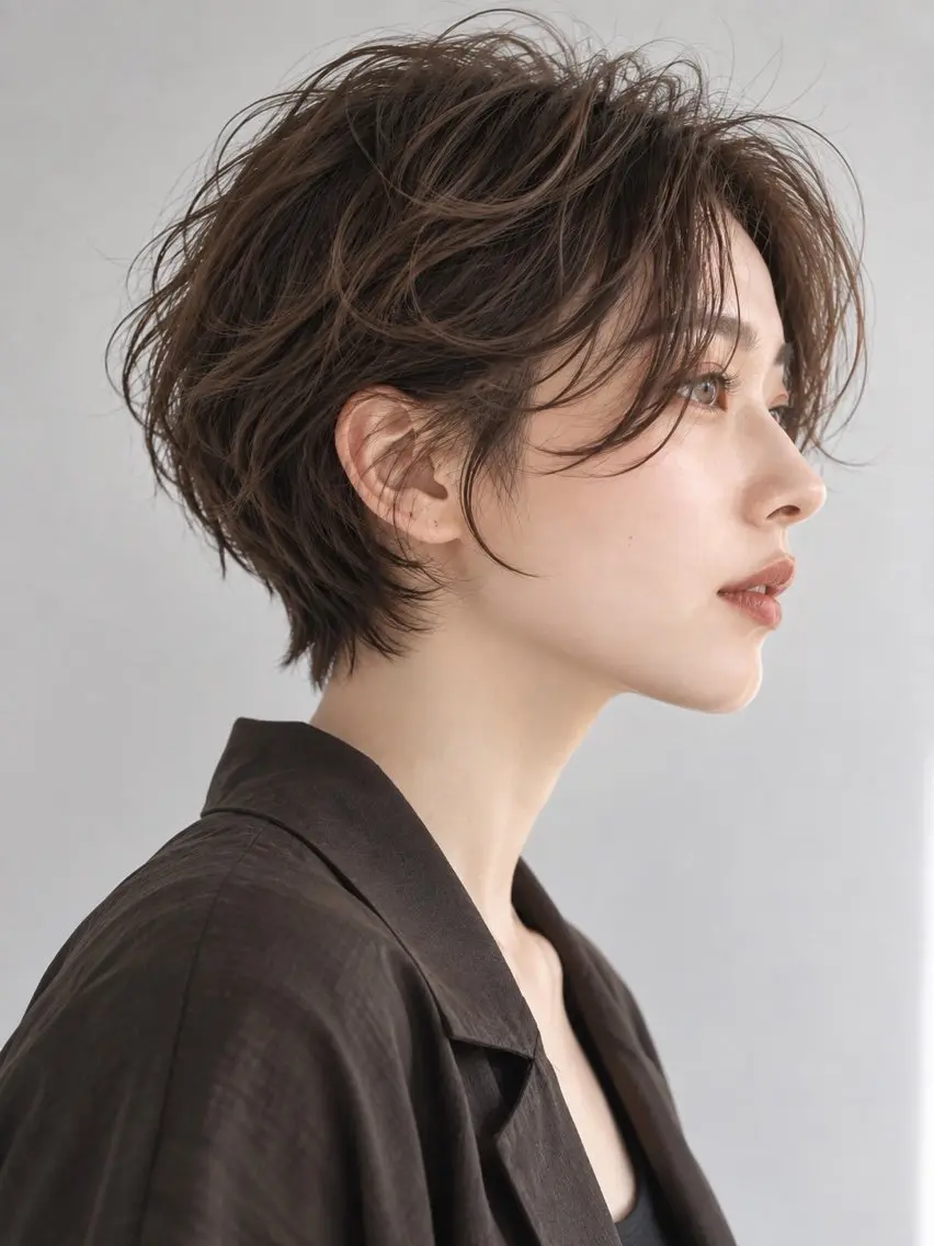 ショート パーマ ショートヘア パーマ 北島 菜々美のヘアスタイル