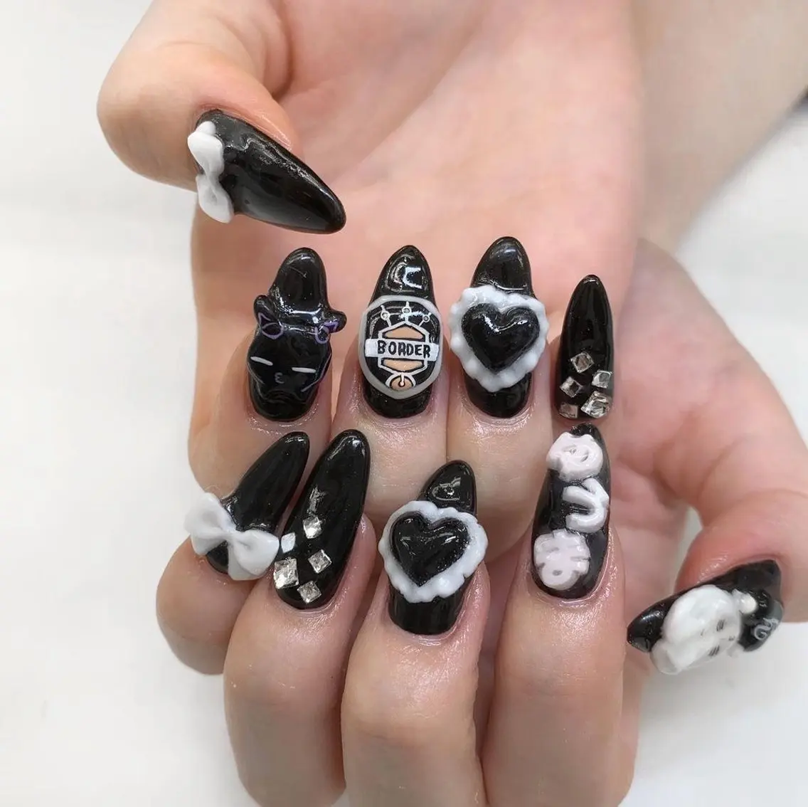 ネイル マグネットネイル ミラーネイル ニュアンスネイル ピンク ネイルチップ Lee Nailsのネイルデザイン
