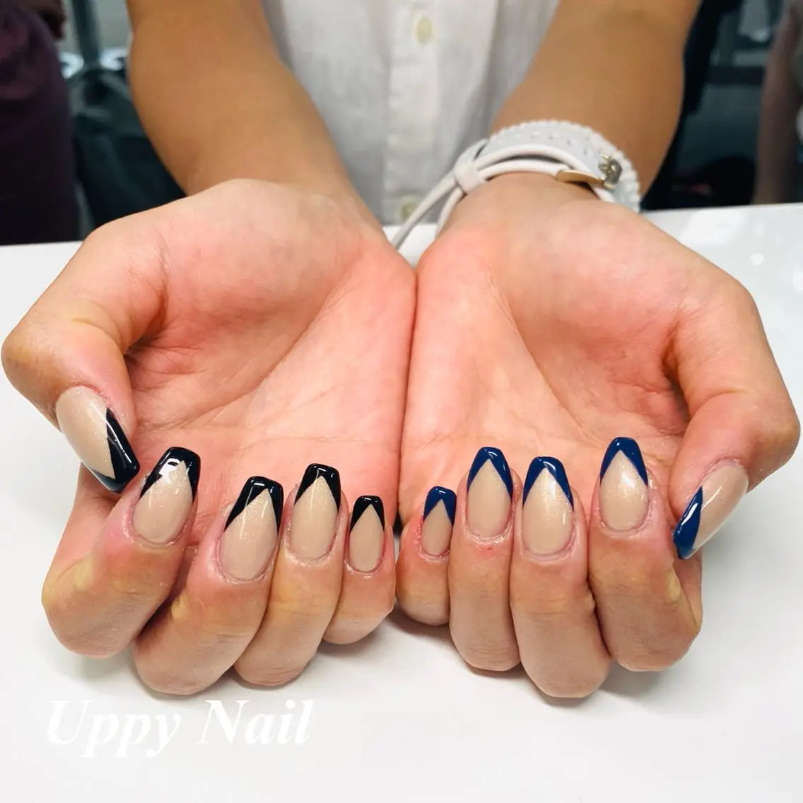 ネイル フレンチネイル ハンドネイル Uppy Nail ukyoのネイルデザイン