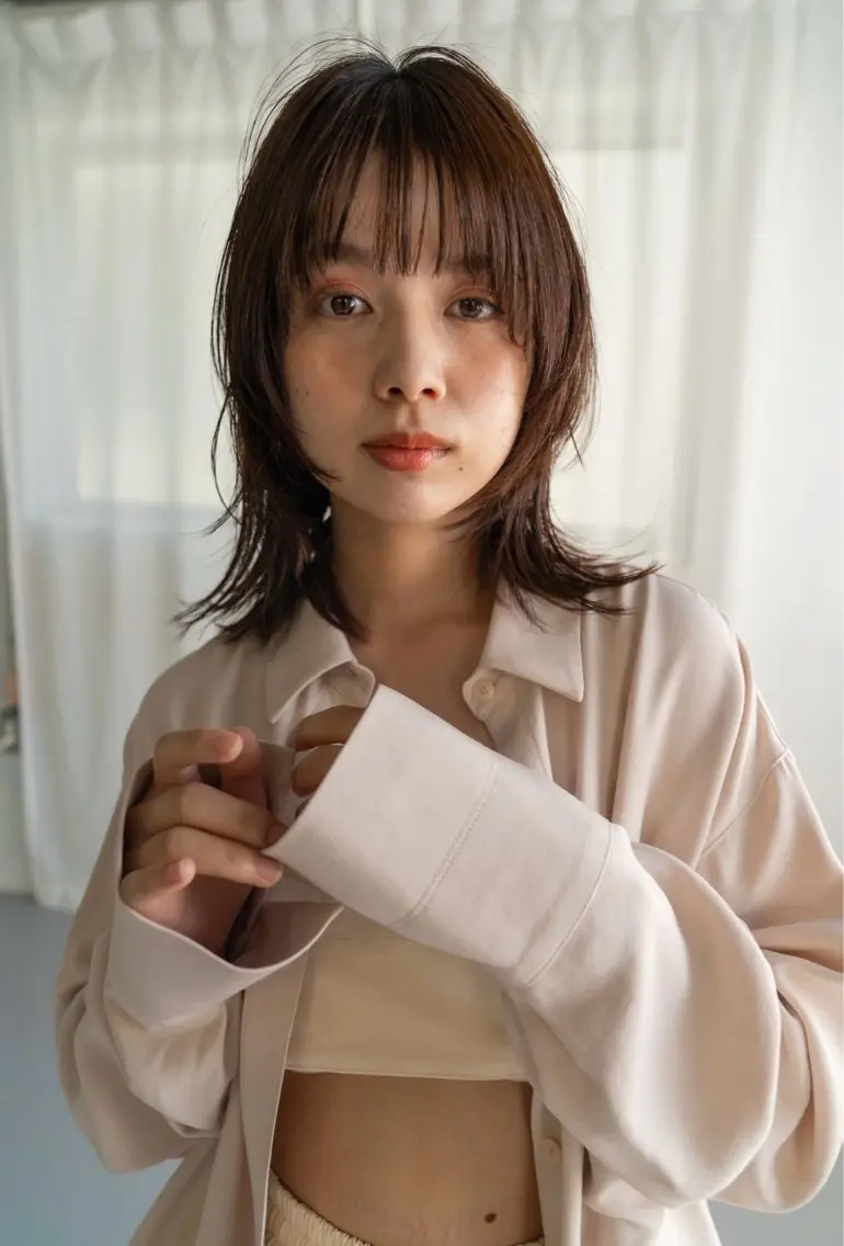 ミディアム カット トリートメント レディースカット🎀 NANAHAのヘアスタイル