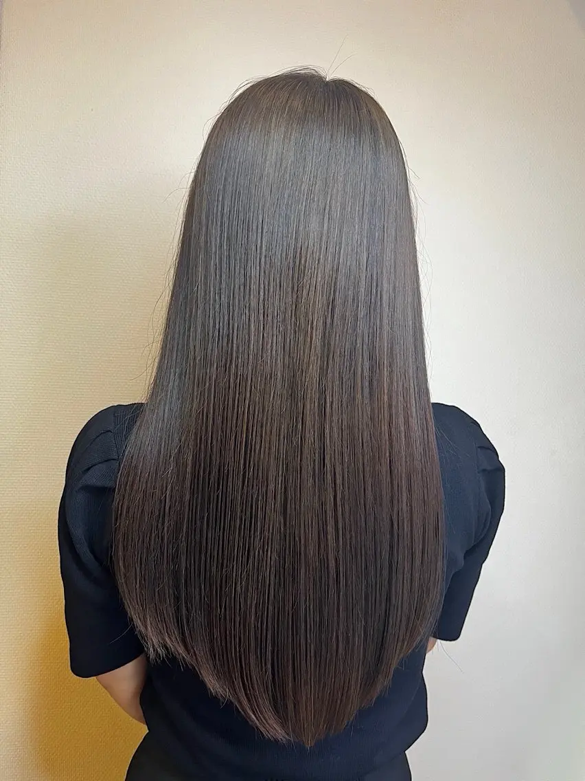 ロング 縮毛矯正 カット 縮毛矯正 西田 早輝子🍊のヘアスタイル