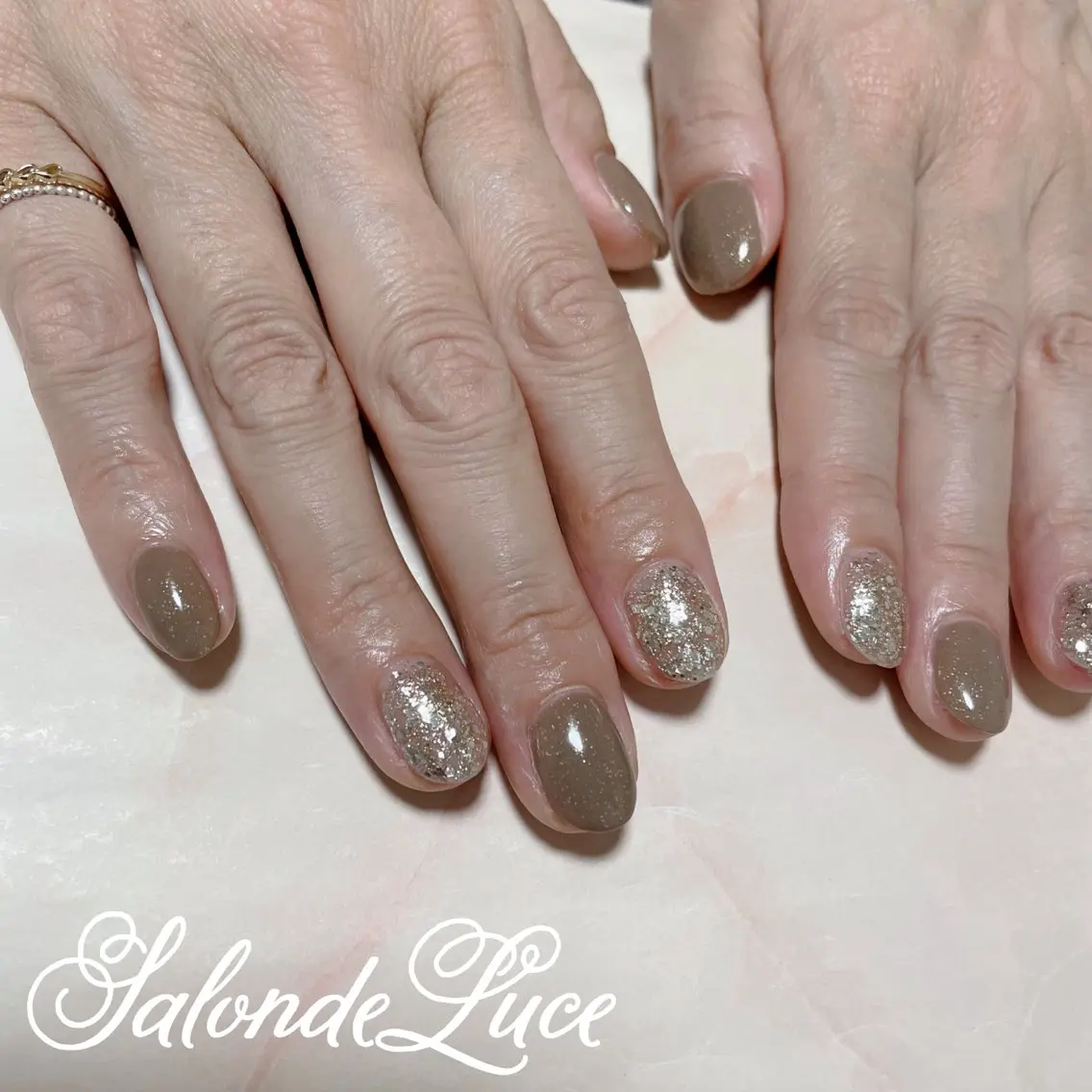 ネイル キラキラネイル ワンカラーネイル Salon de Luceのネイルデザイン