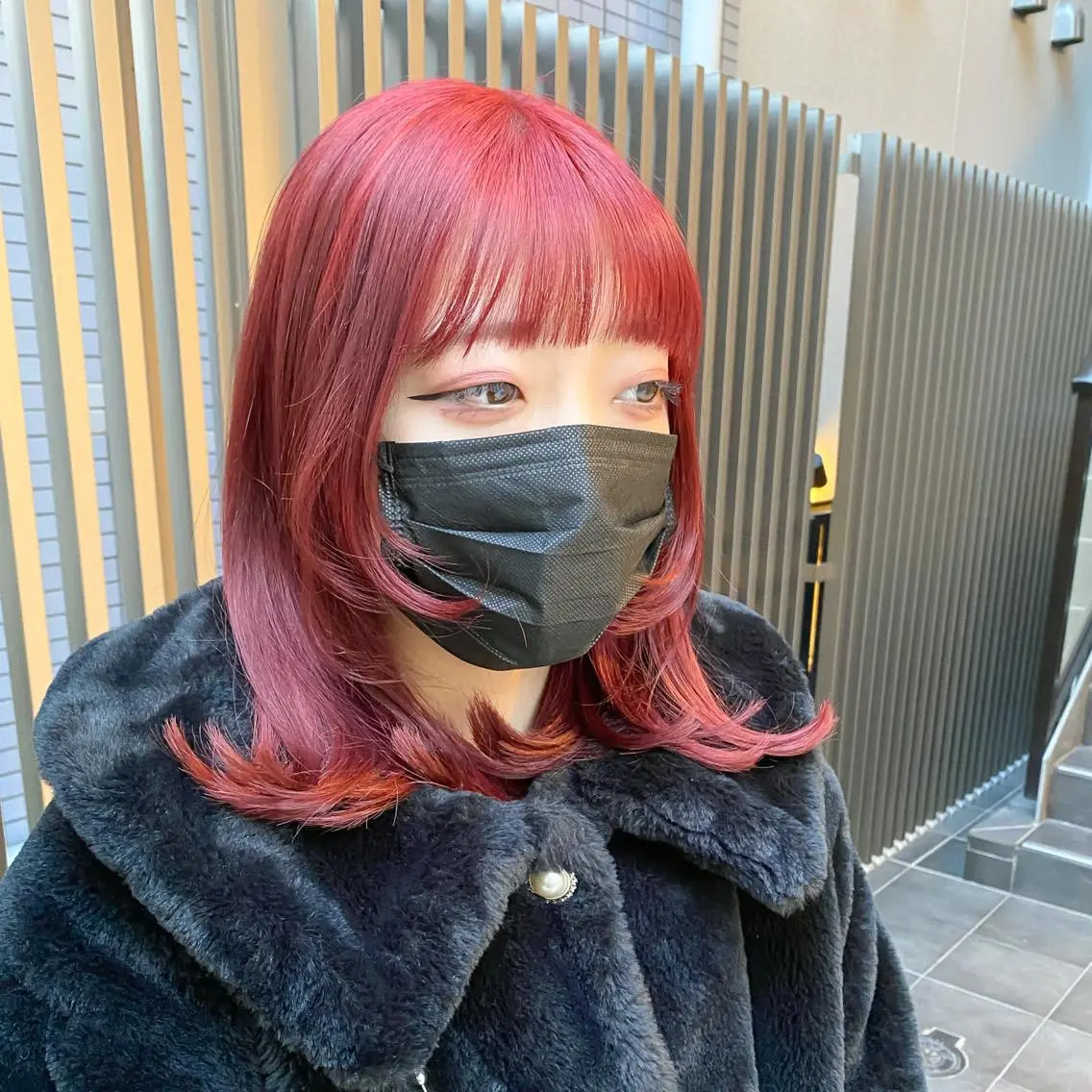 ミディアム カラー ベージュカラー 黒髪 ブリーチ ケアブリーチ カシス ハッシュカット/艶感 カラー/ユウキ✨のヘアスタイル