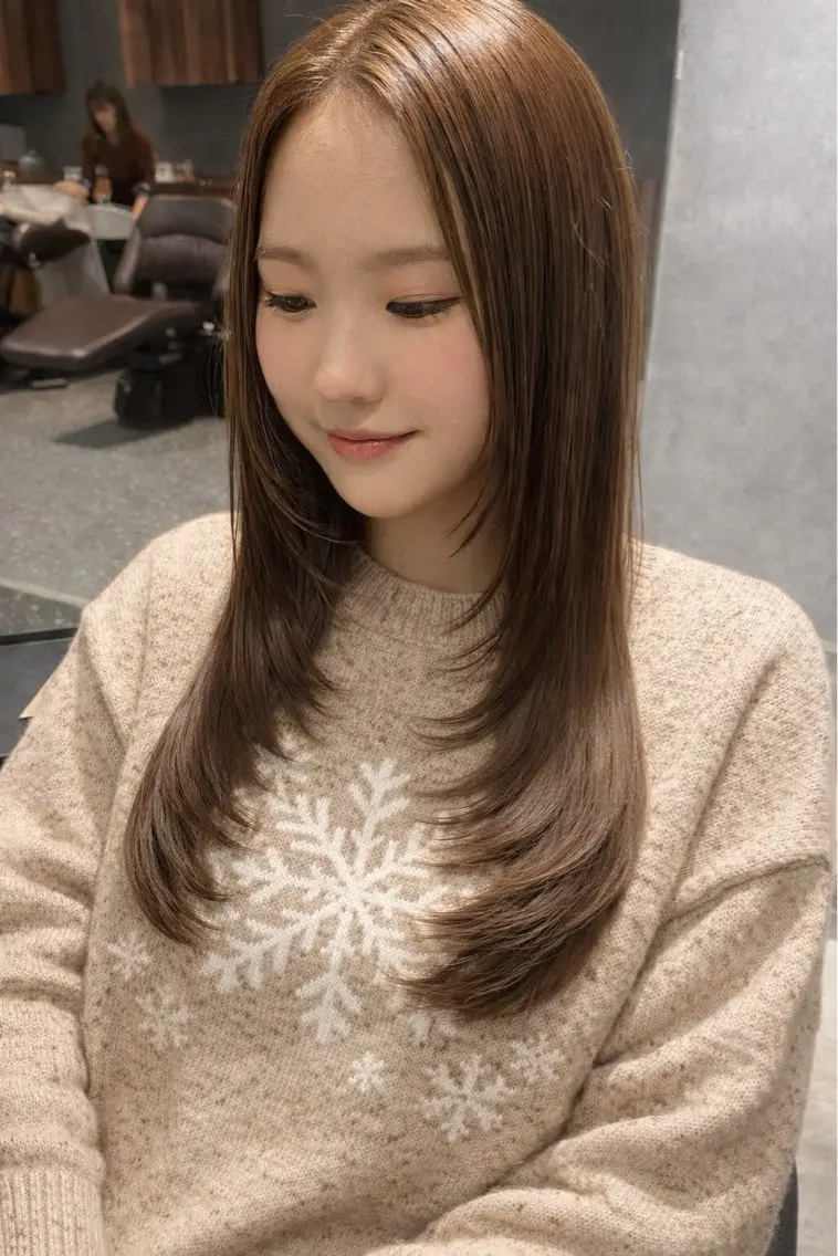セミロング カット ヘアカラー FORCE 荻原卓冶のヘアスタイル