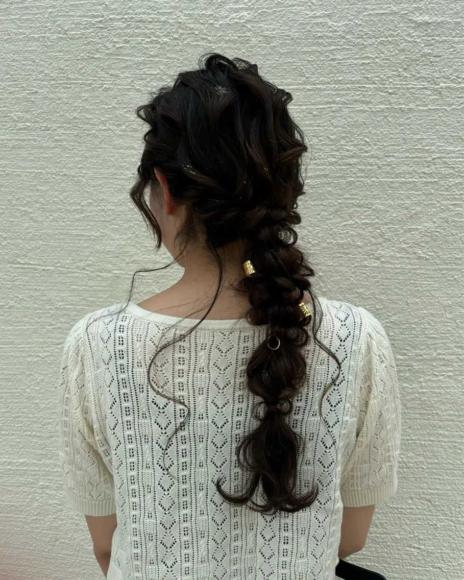ロング ヘアセット Kazuha /透明感カラーのヘアスタイル