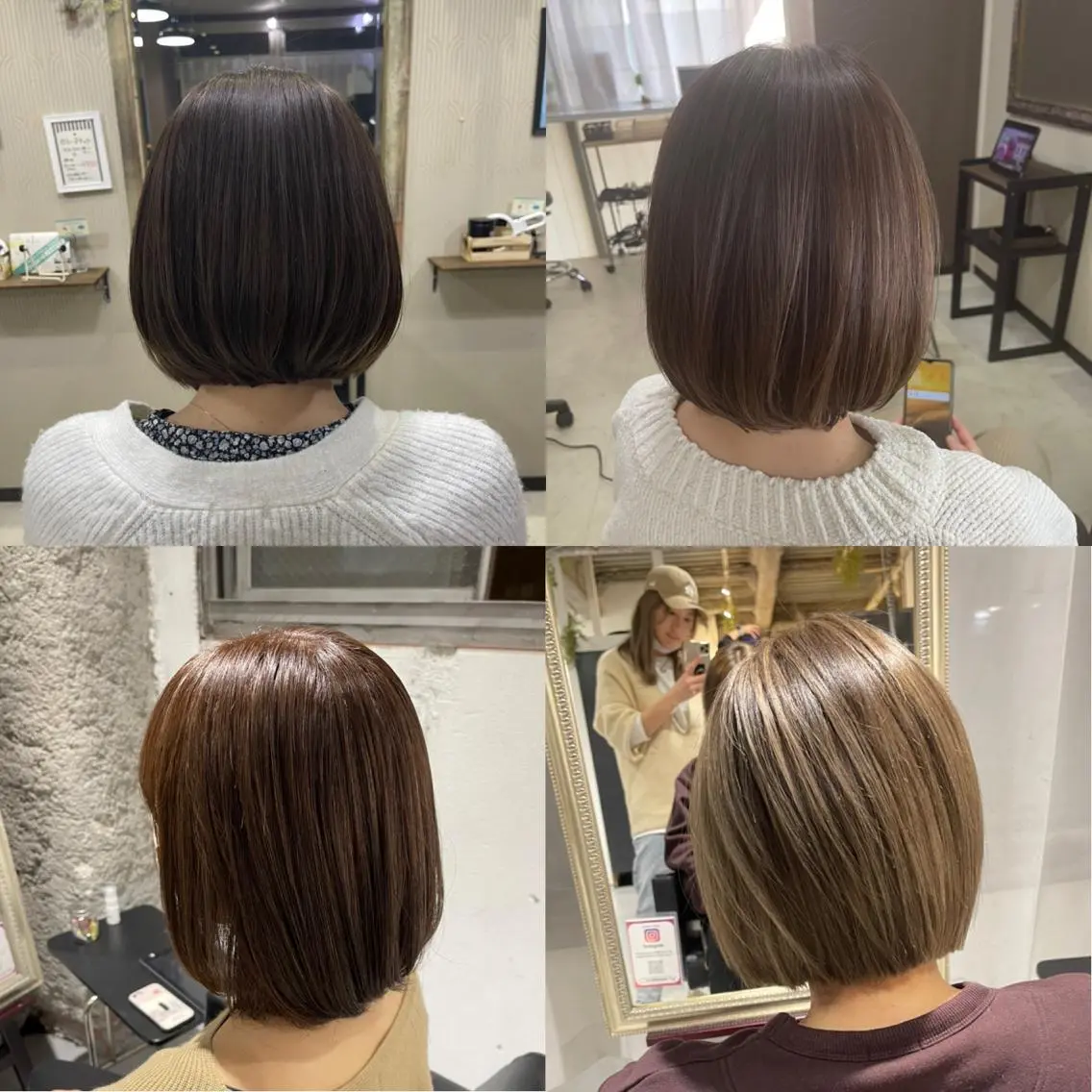 ミディアム ハイトーン belle ナホのヘアスタイル