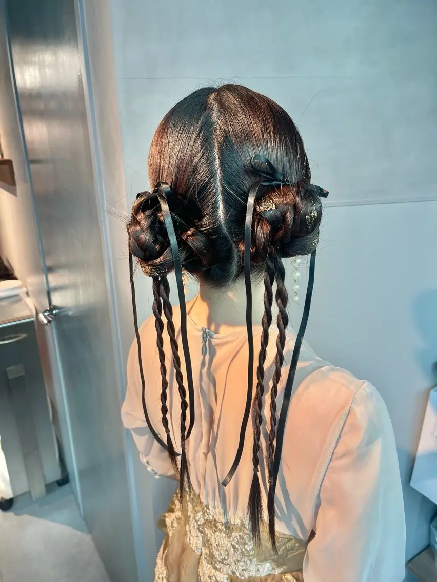 ヘアアレンジ ヘアセット 韓国ヘア|艶カラー| ヘアアレンジ|yuiのヘアスタイル
