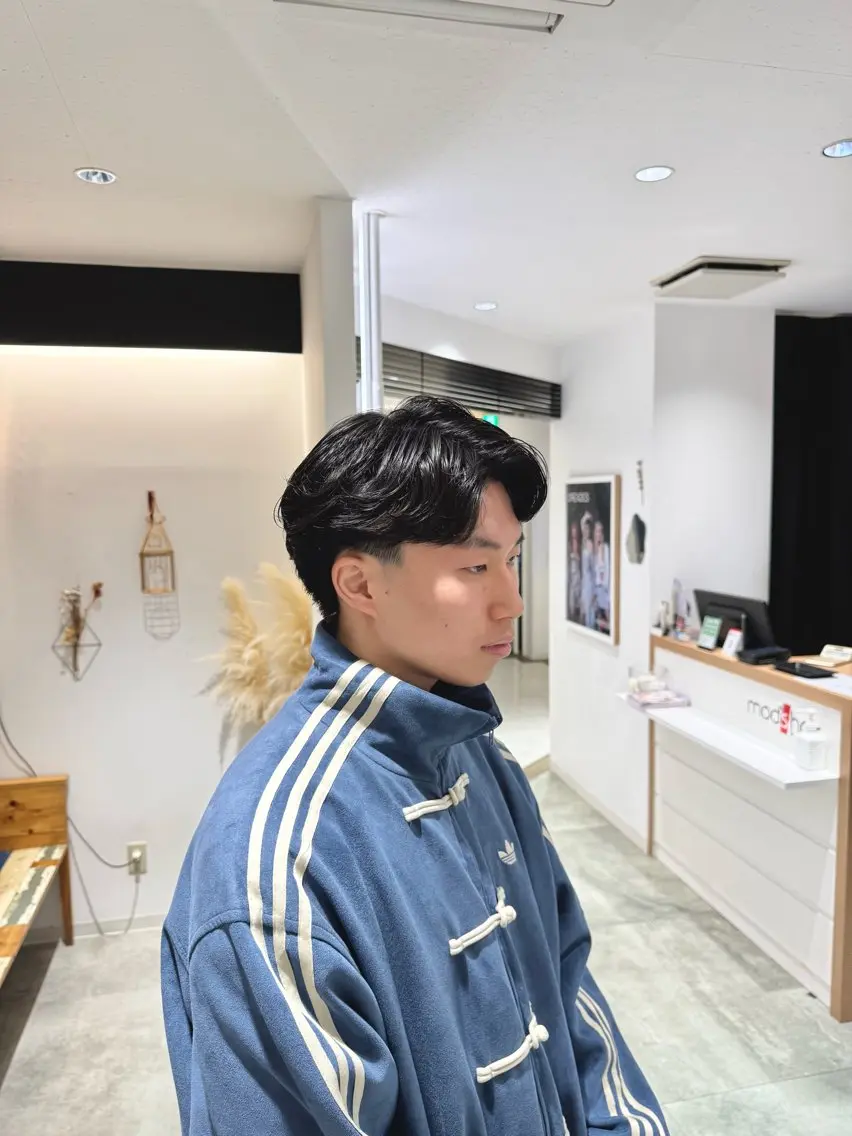 パーマ メンズ メンズパーマ カナモリ ハヤトのヘアスタイル