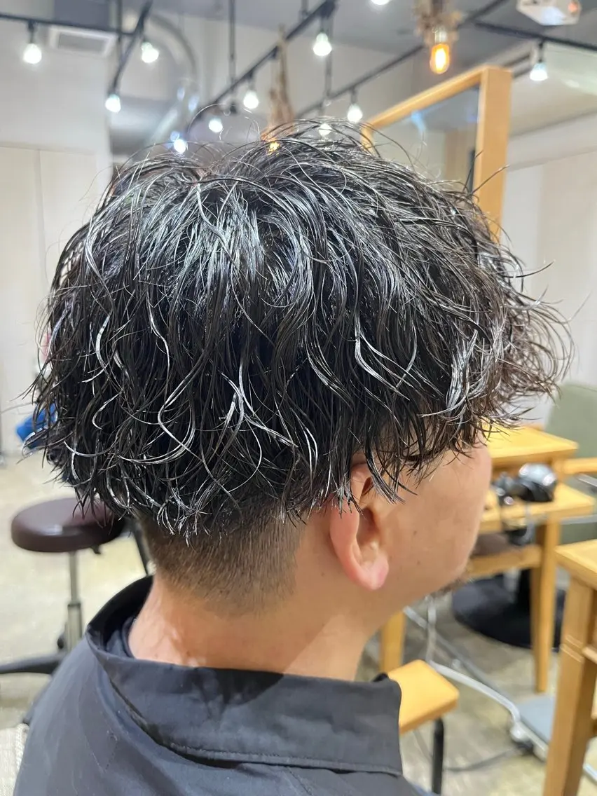 パーマ メンズ カット パーマ ヘアセット 新宿メンズカット/ パーマ/岩田進一のヘアスタイル