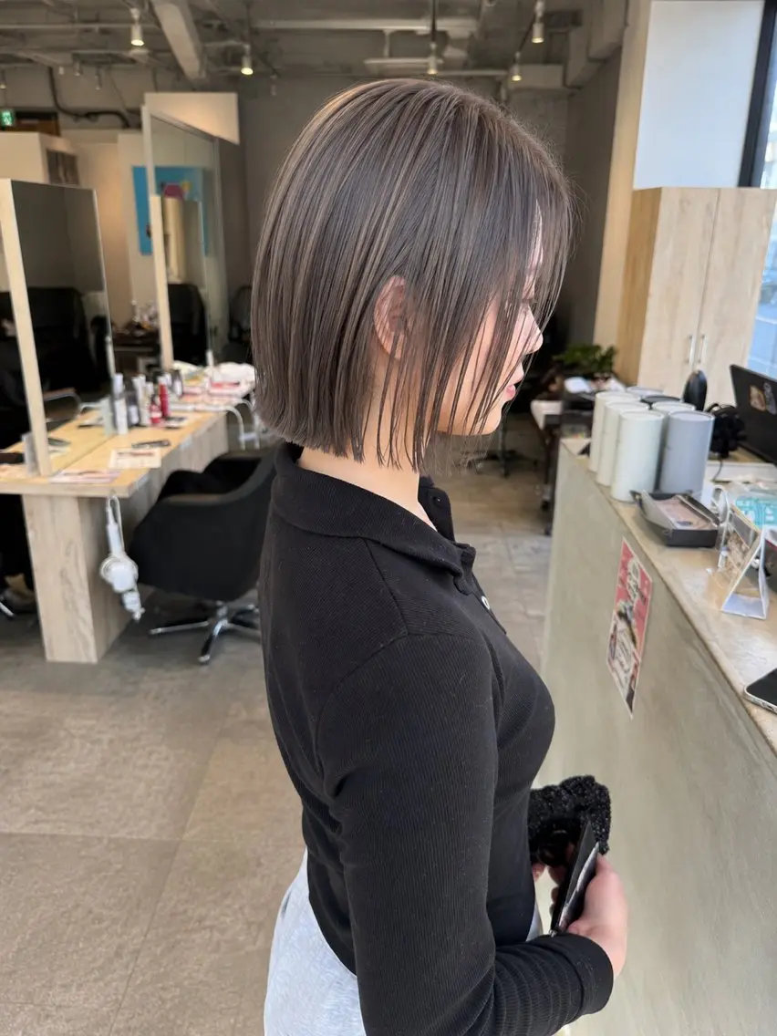 ショート カット ヘアカラー トリートメント 赤み消し×髪質改善 🍏上田晃司のヘアスタイル