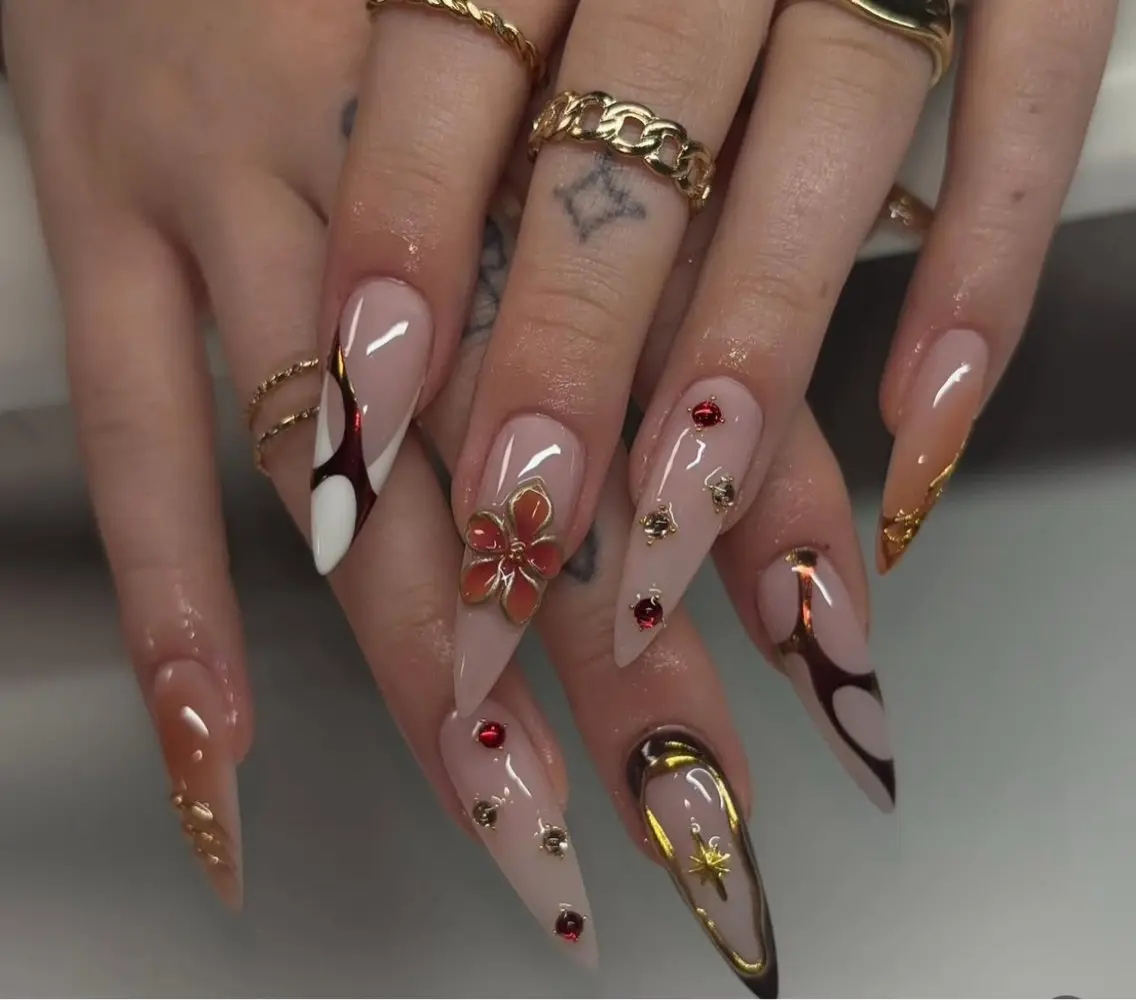 ネイル チークネイル クリアネイル ガーリー キラキラネイル 韓国ネイル ハンドネイル Ryu nail studioのネイルデザイン