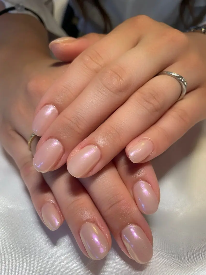 ネイル オーロラネイル ワンカラーネイル ROPE nail ロペネイルのネイルデザイン
