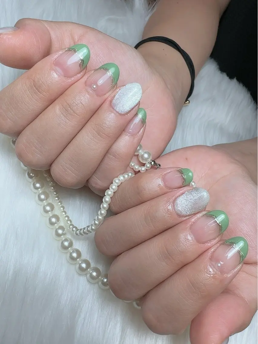 ネイル マグネットネイル 持ち込み ニュアンスネイル 夏ネイル ワンホンネイル ハンドネイル Nailsalon Mimiy..♡のネイルデザイン
