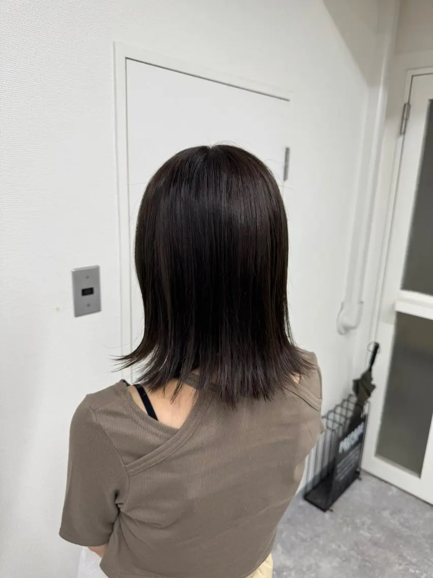 ミディアム 髪質改善 トリートメント 酸熱トリートメント 髪質改善メニュー 長井 美佐子のヘアスタイル