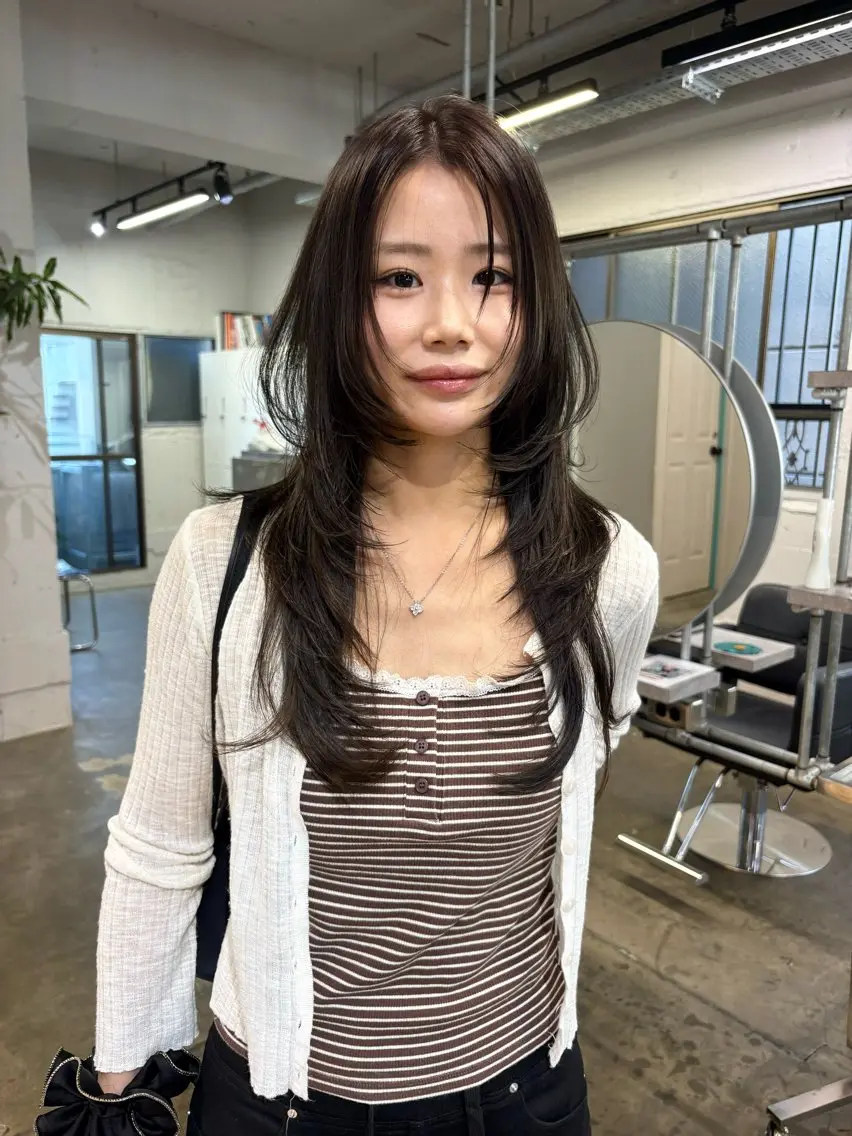 ロング カラー ヘアカラー ハイトーン レイヤー🎀meiのヘアスタイル