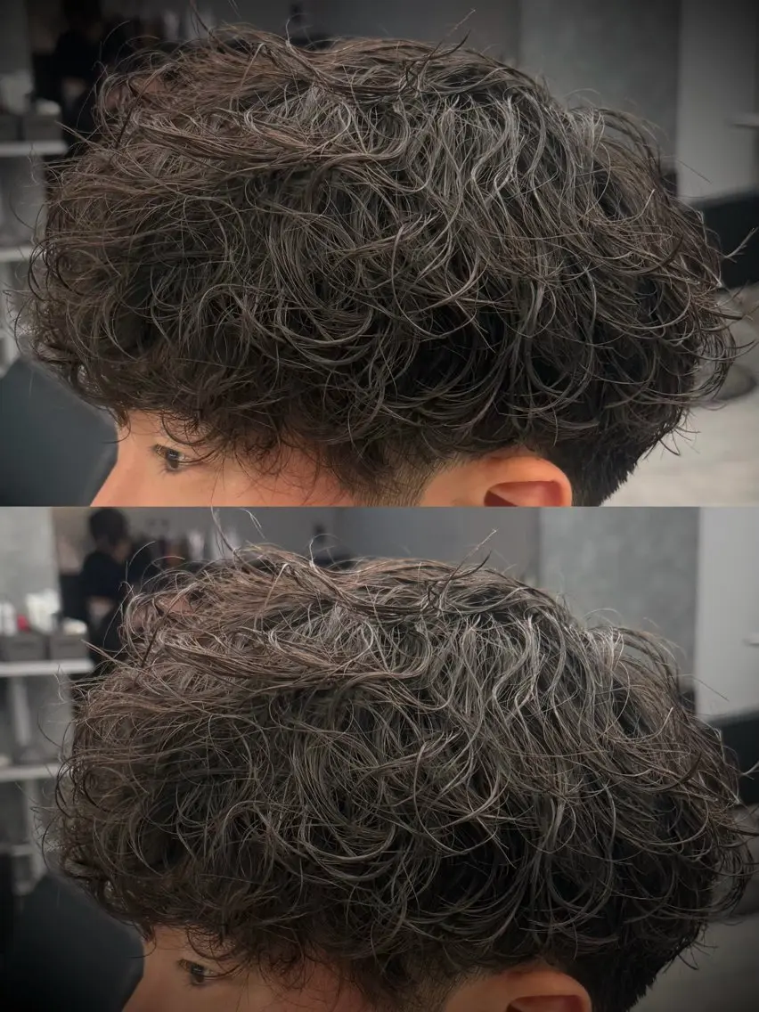 パーマ メンズ メンズパーマ カット パーマ センターパート指名 No.1／カヅキのヘアスタイル