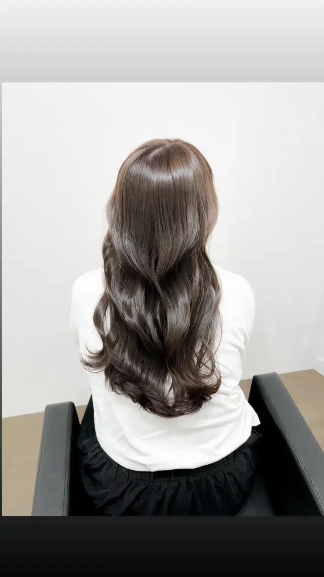 セミロング カラー 髪質改善 トリートメント ヘアカラー トリートメント 心寧🍑🤍ྀི/ 透明感colorのヘアスタイル