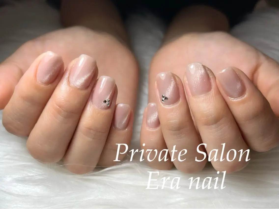 ネイル マグネットネイル マグネットワンカラー ワンカラーネイル ハンドネイル Era nailのネイルデザイン