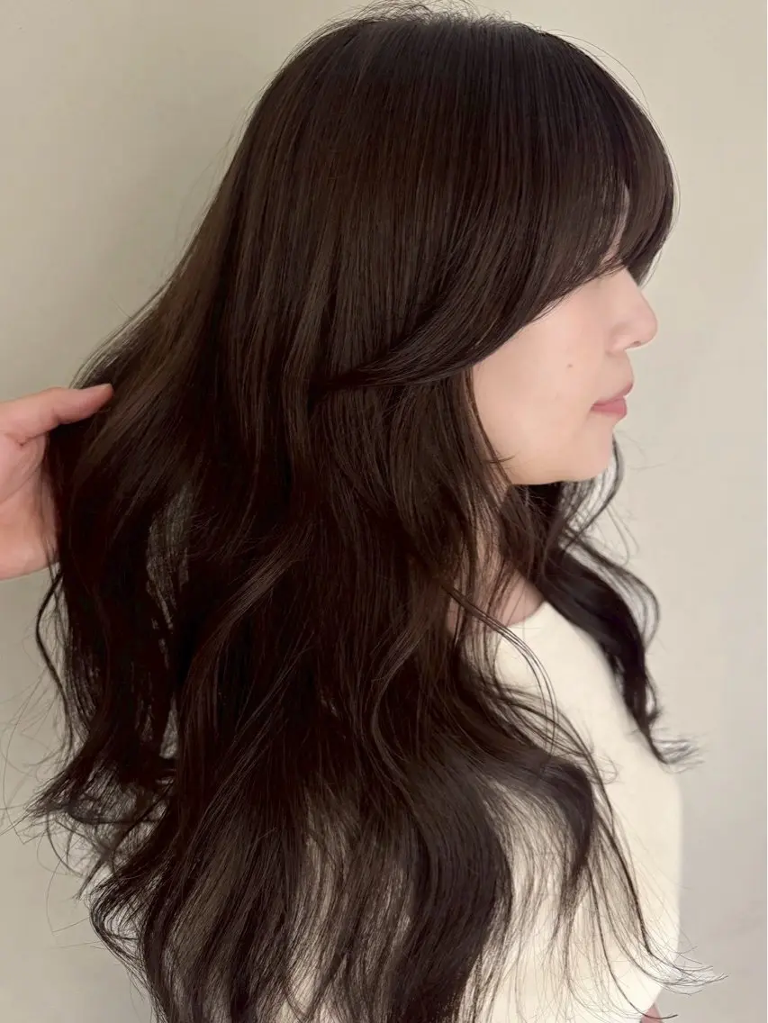 セミロング 新保 啓介のヘアスタイル