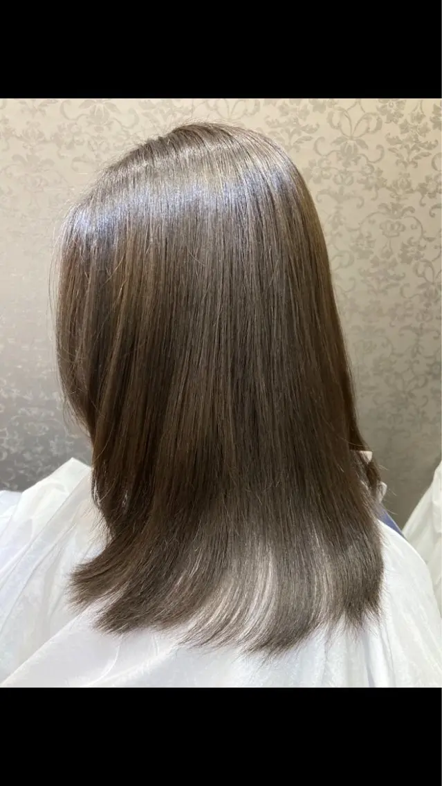 ロング 髪質改善 トリートメント ルピナス中田店長 山口大地のヘアスタイル