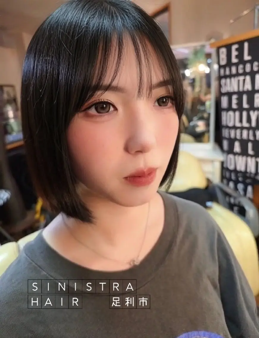 ショート カット 縮毛矯正 トリートメント 足利・色彩専用カラー シニストラ原宿表参道のヘアスタイル