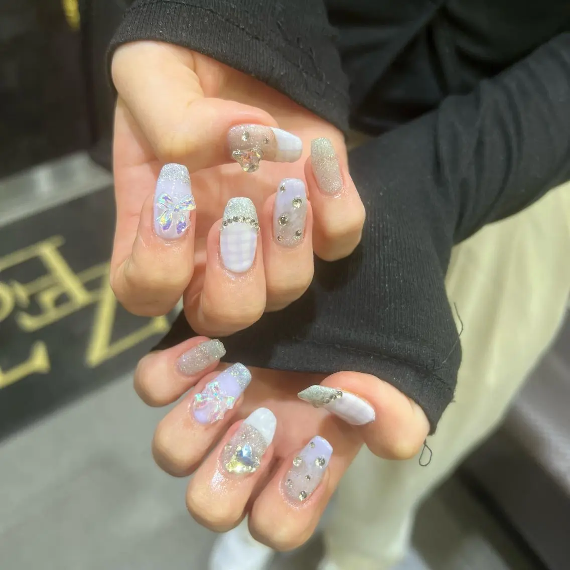 ネイル ハンドネイル 韓国🩶Y2Kネイル 💫くれはのネイルデザイン