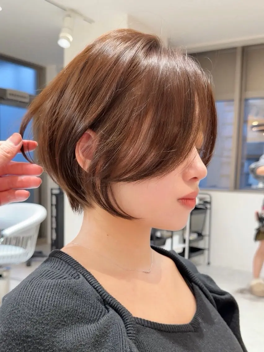 ショート カラー カット ヘアカラー トリートメント 🌟透明感カラー× 小顔カット いっせいのヘアスタイル