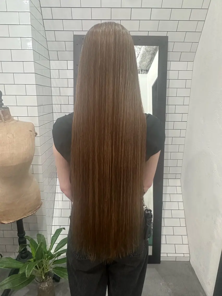 ロング カット 縮毛矯正 トリートメント 妙見 知洋のヘアスタイル