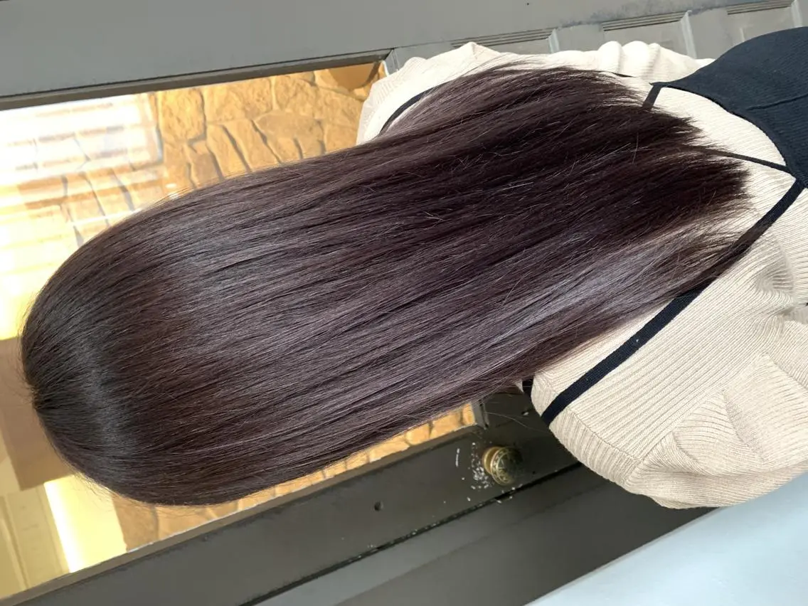 カラー ロング ブリーチ ブリーチなしカラー パープルカラー カット ヘアカラー トリートメント ハイトーン得意😍 Lumiereのヘアスタイル