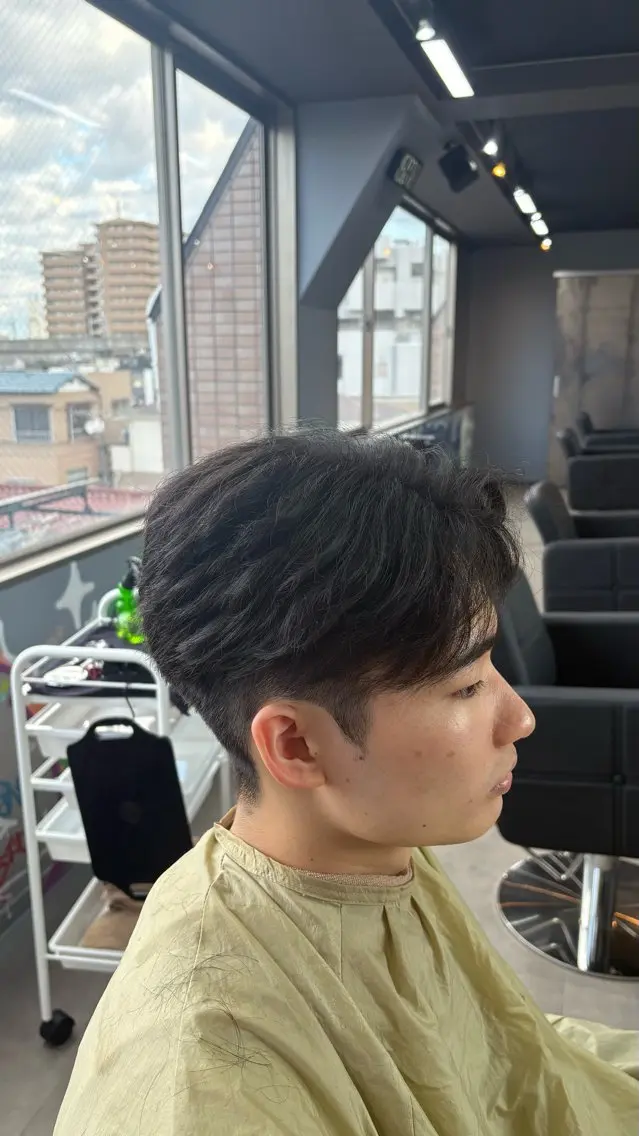 ミディアム くせ毛 永倉 迅人 /メンズカットパーマのヘアスタイル