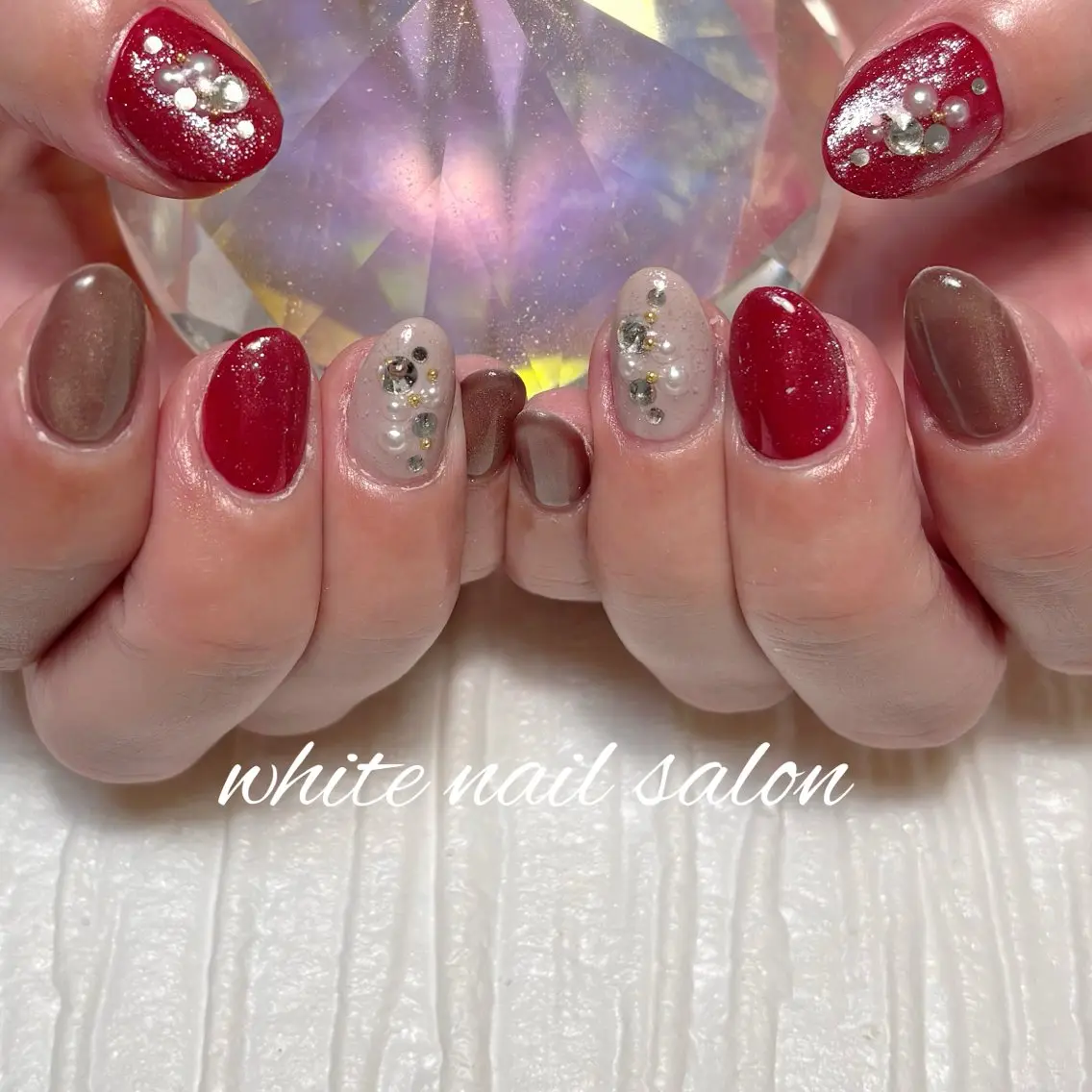 ネイル フットネイル ラメ(グリッター) ハンドネイル white nail salonのネイルデザイン