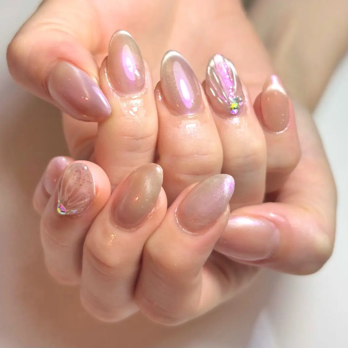 💅【オフ込み】6種✩定額オーロラネイル (🫧ウォーターケア+¥600)の写真