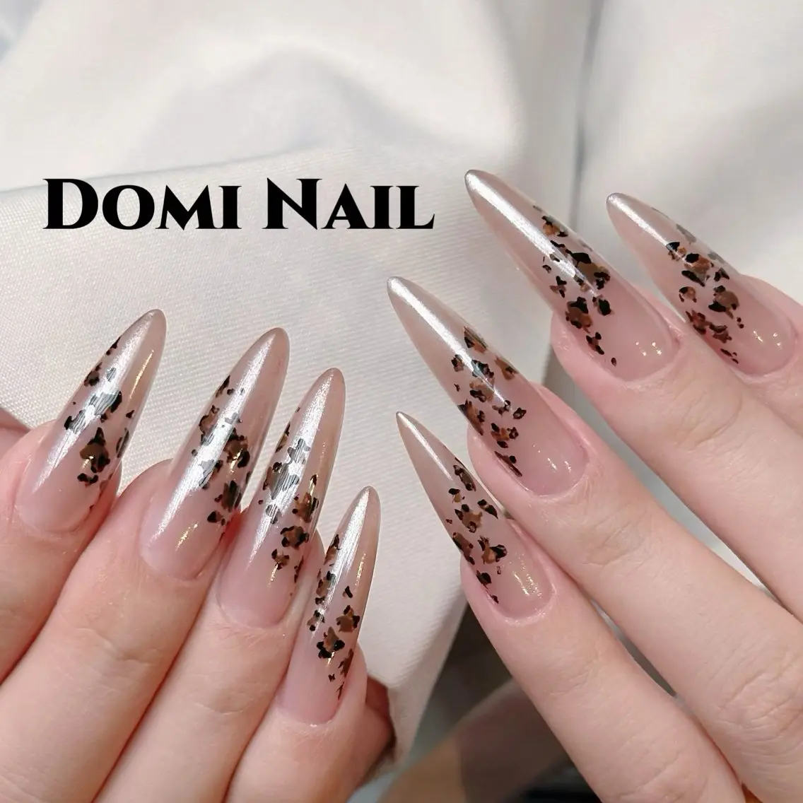 ネイル ロングネイル 持ち込み ネイルチップ ハンドネイル 渋谷 Domi Nailのネイルデザイン