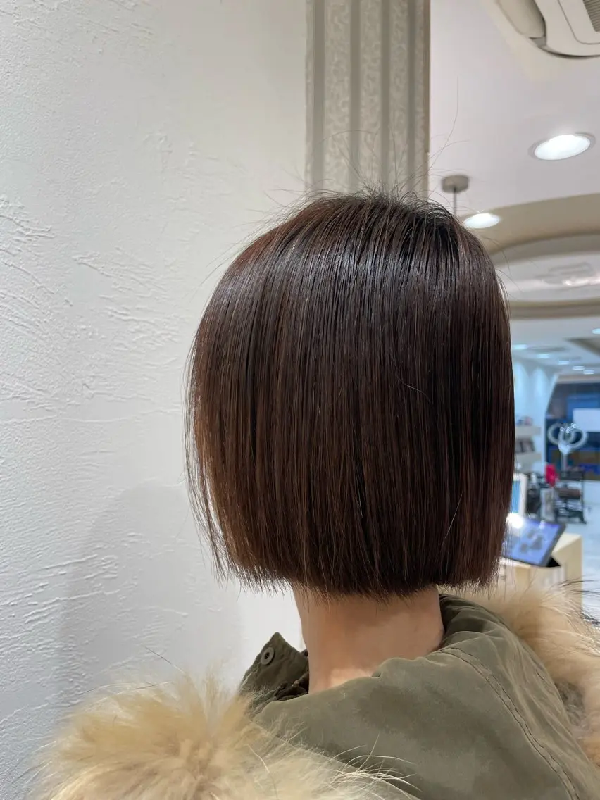 ショート ボブ 渡邊花奈 韓国ヘアのヘアスタイル