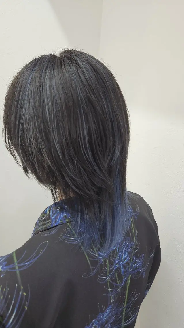 ミディアム ハイライト ウルフカット カット ヘアカラー 林慶吾/ショート /ダメージレスカラーのヘアスタイル
