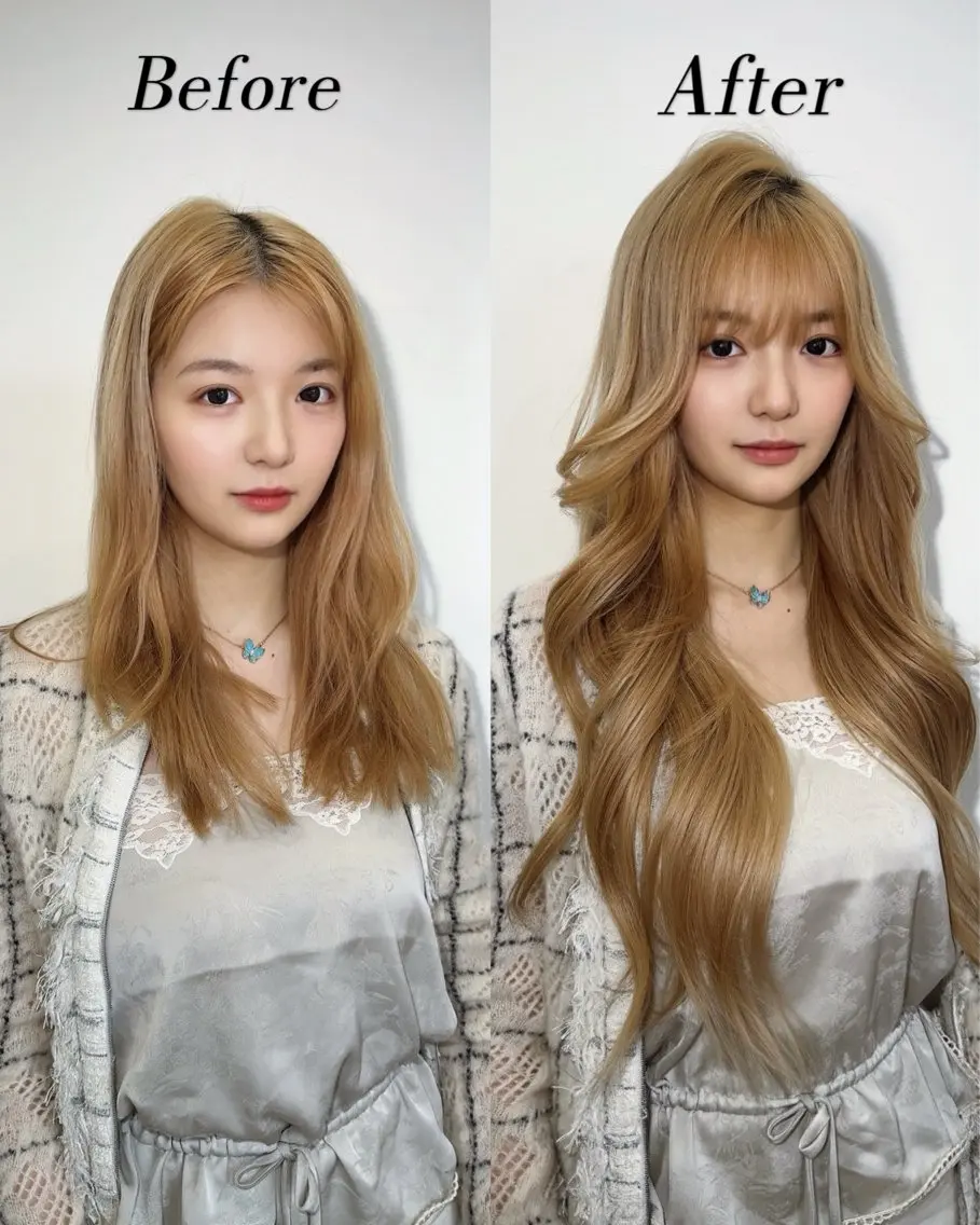 ロング エクステ エクステ&カラー専門 羽エクステ 新大久保のヘアスタイル