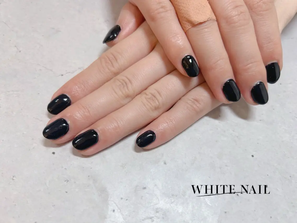 ネイル ワンカラーネイル ハンドネイル WHITE NAIL ホワイトネイルのネイルデザイン