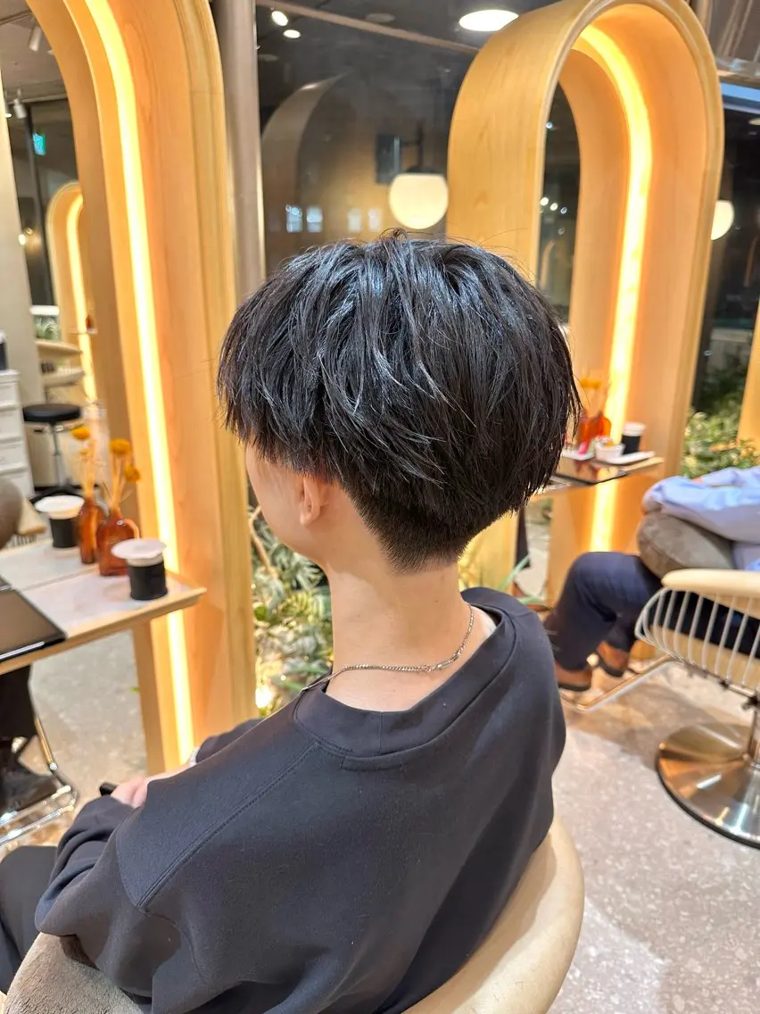 ショート メンズ 撮影モデル募集【くび れショートボブ】馨のヘアスタイル