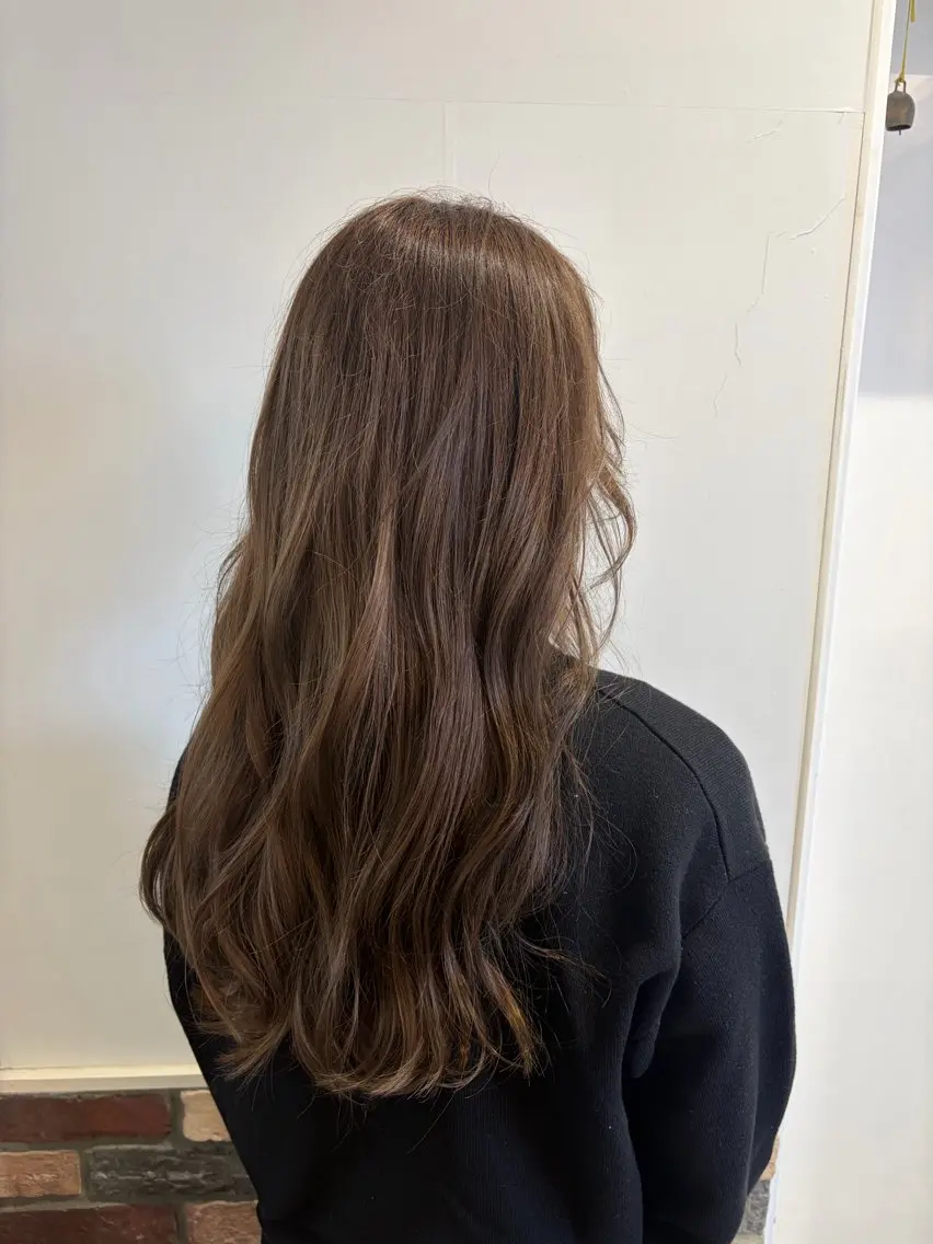 セミロング ヘアカラー トリートメント ボブ🍊暖色カラー 浅草【Bob美容師】のヘアスタイル