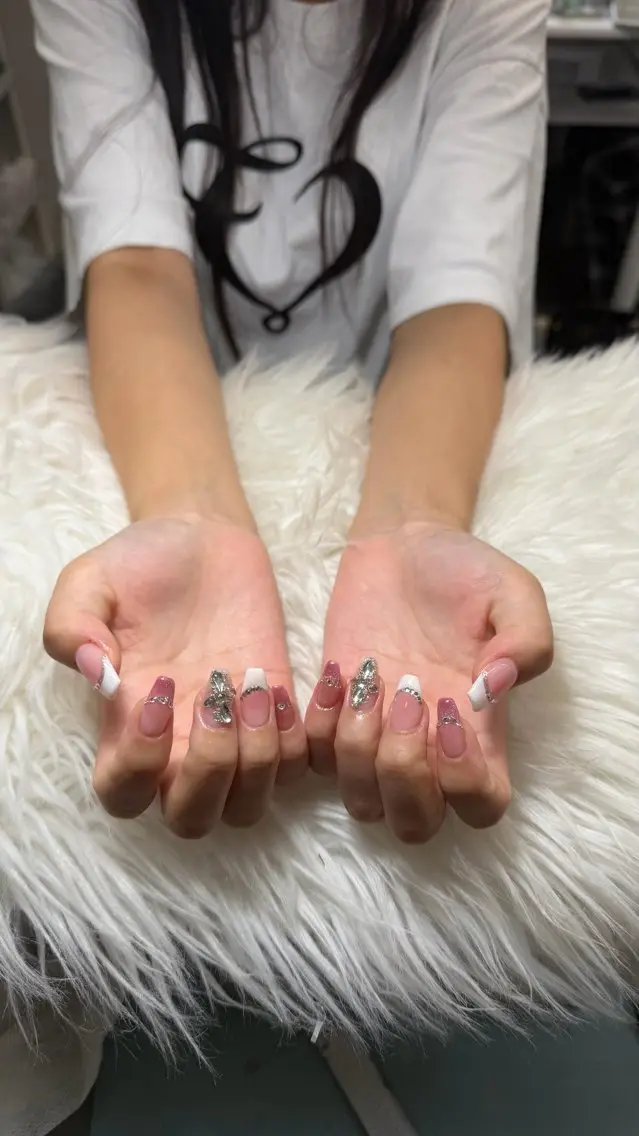 ネイル 長さ出し フレンチネイル グラデーション 韓国ネイル マグネットネイル ハンドネイル VB HEAVEN nailのネイルデザイン