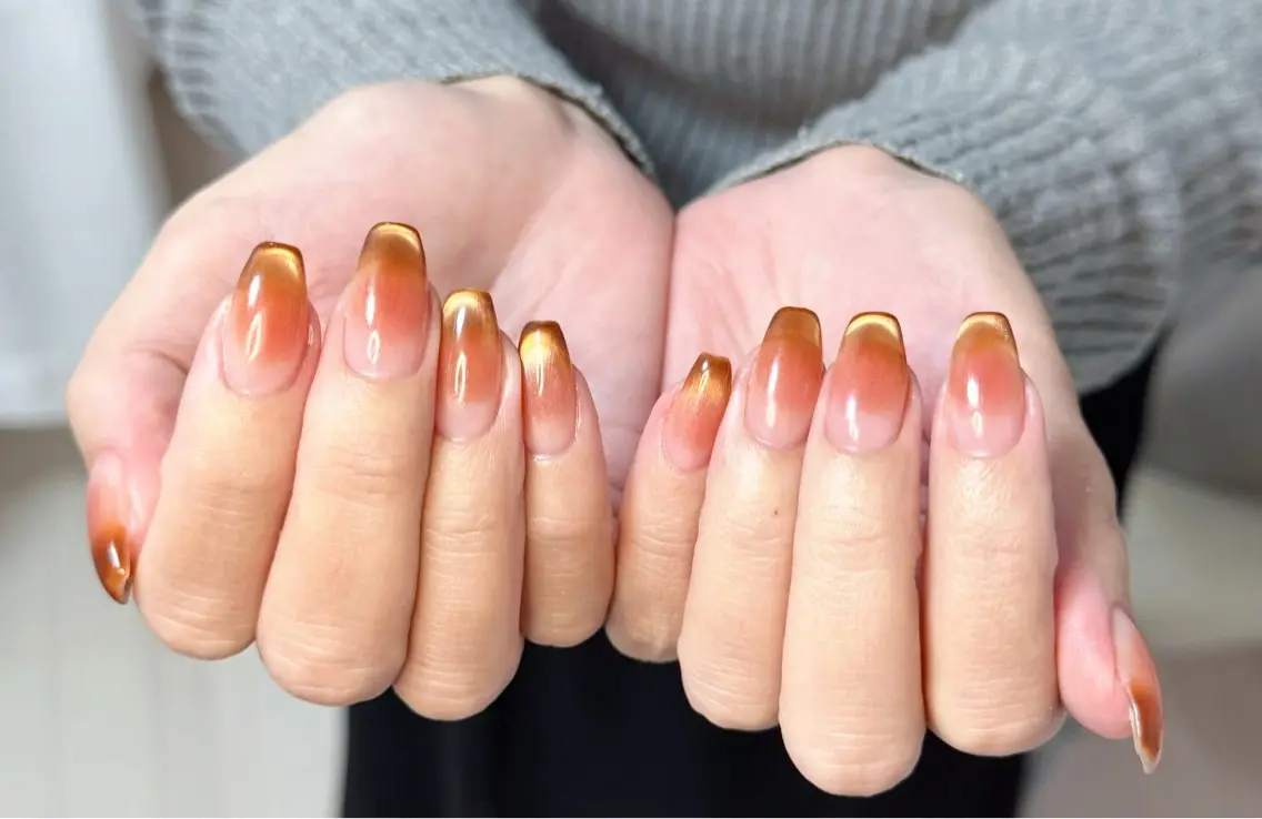 ネイル アートネイル オーロラネイル チークネイル フレンチネイル ガラスフレンチ ハンドネイル 🎀🎀YooLi Nail Salonのネイルデザイン