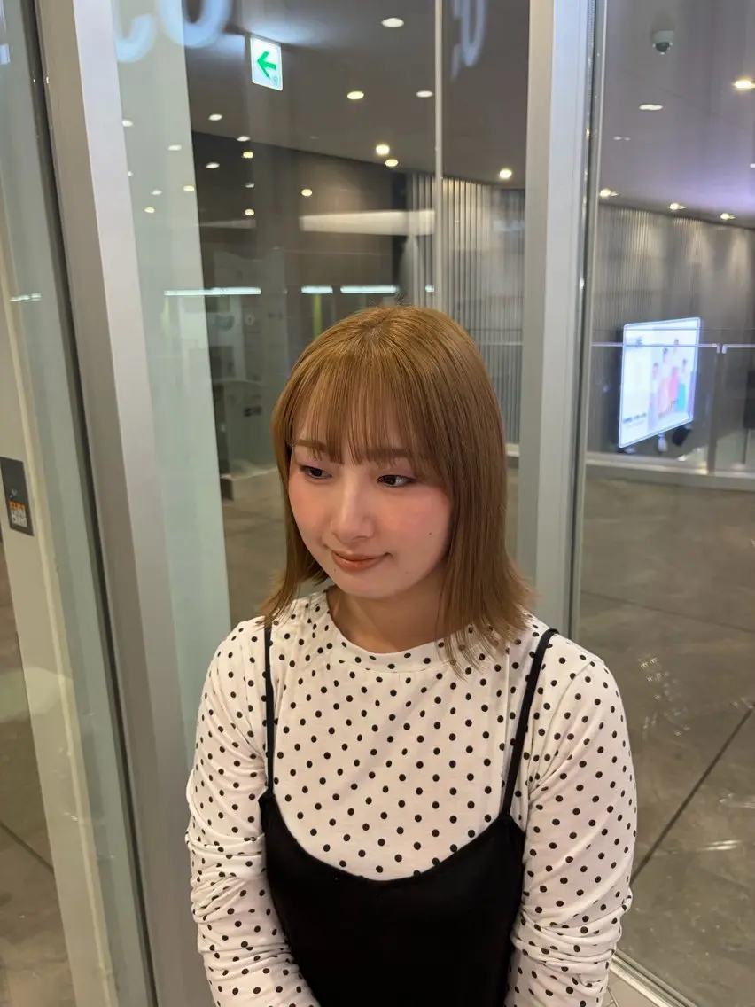 ミディアム カラー カット ヘアカラー MINENO🌼 似合わせ⭐️カットのヘアスタイル