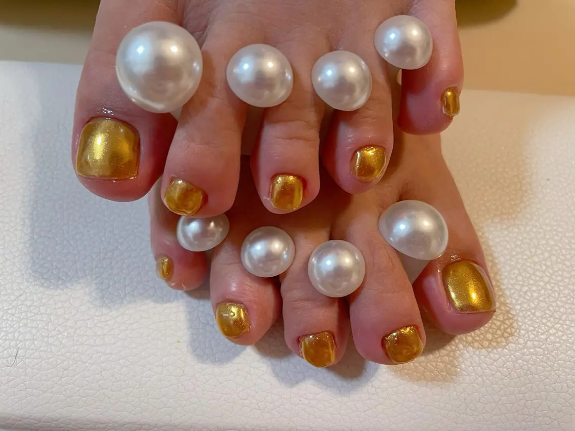 ネイル ミラーネイル フットネイル エン Nail salonのネイルデザイン