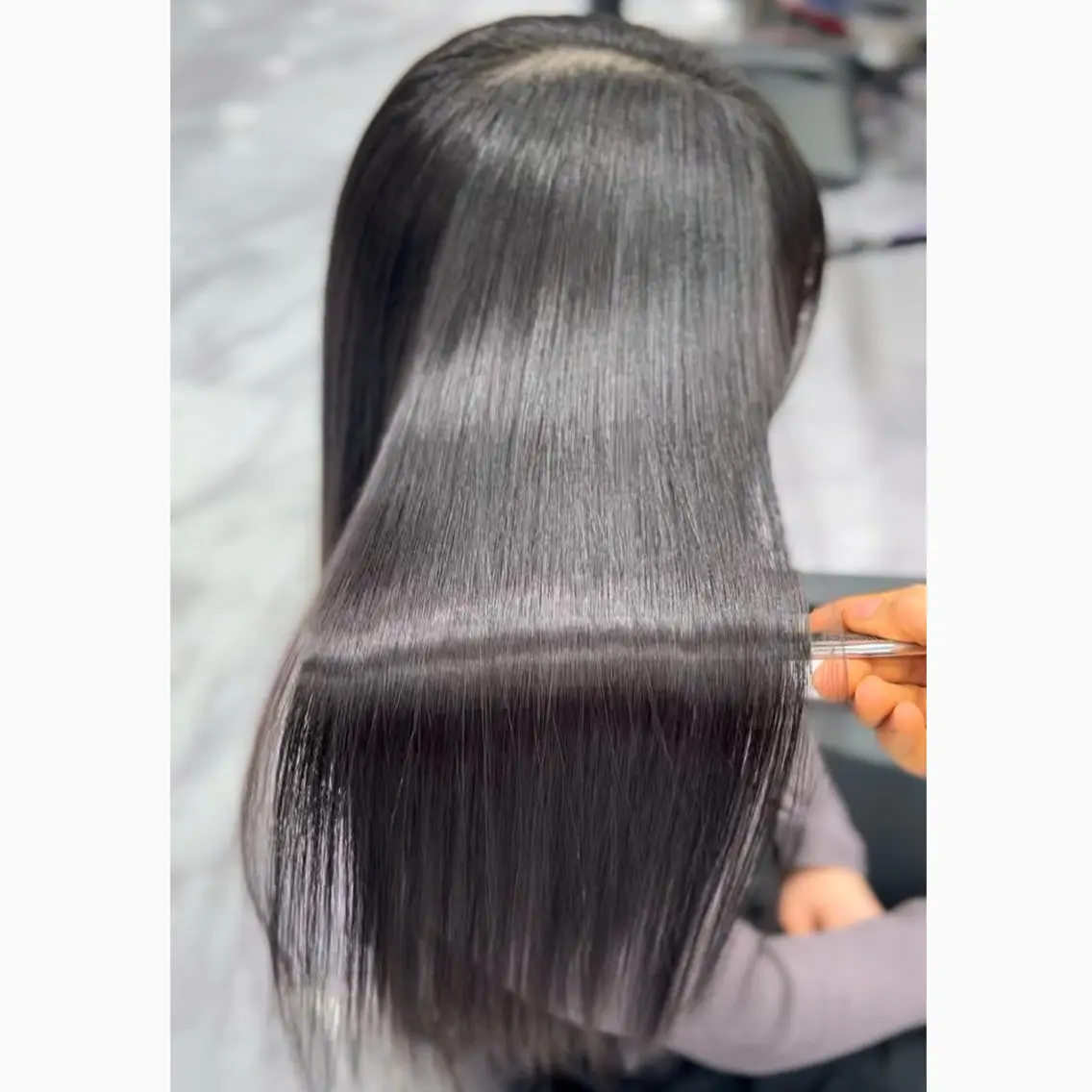 ロング 縮毛矯正 赤木 達哉のヘアスタイル