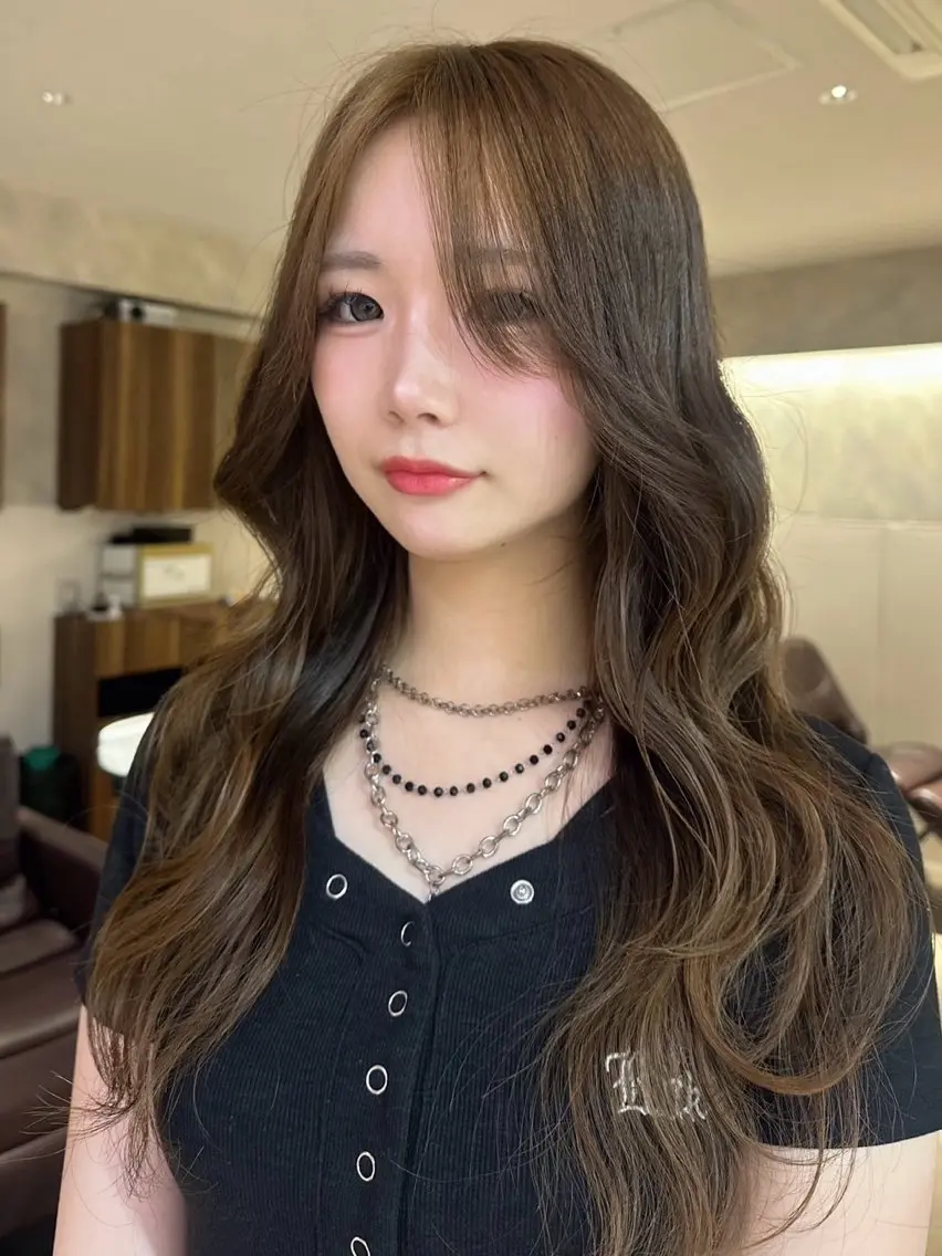 ロング カラー 透明感カラー ダブルカラー ヘアカラー Wカラーレイヤー🎀 透明感カラーのヘアスタイル